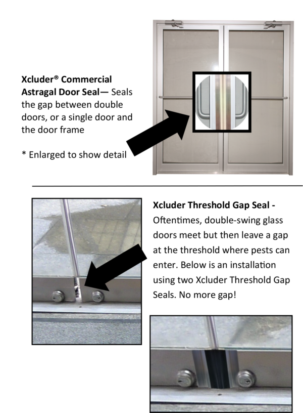 Xcluder® Pest Control Astragal Door Seals