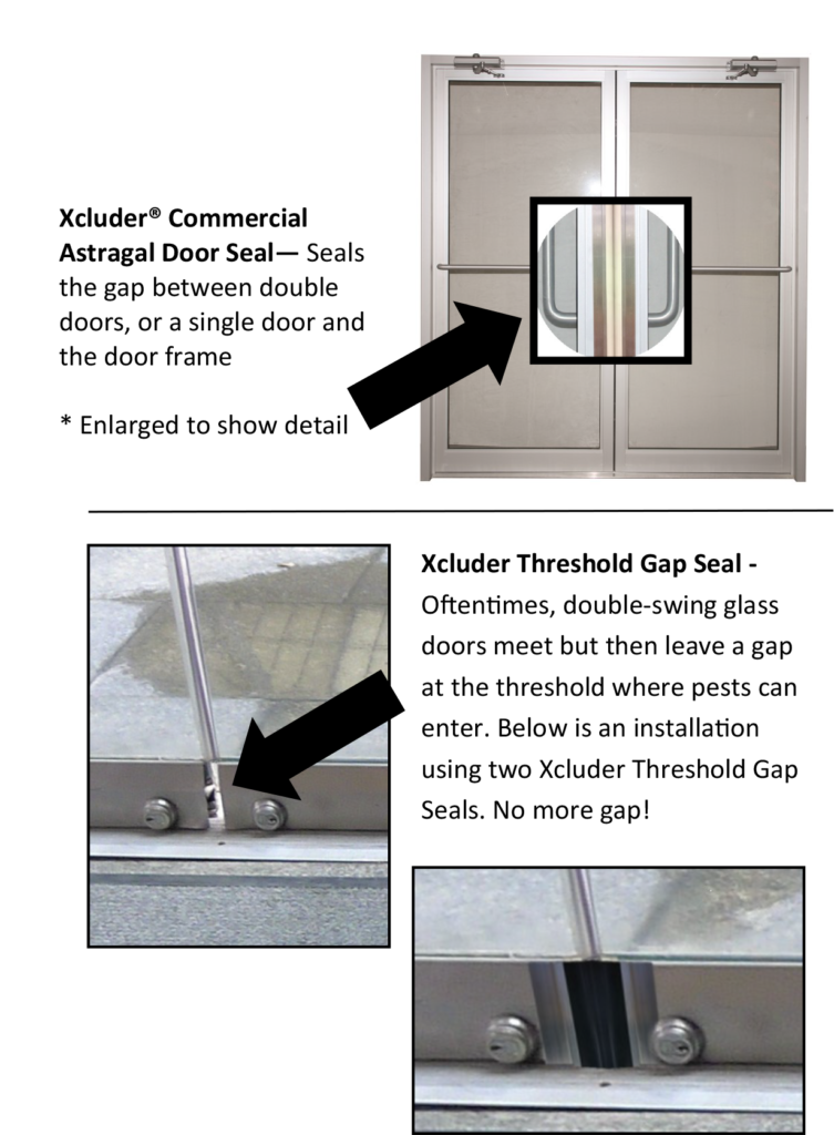 Xcluder® Pest Control Astragal Door Seals NEX Industrial Supplies Inc